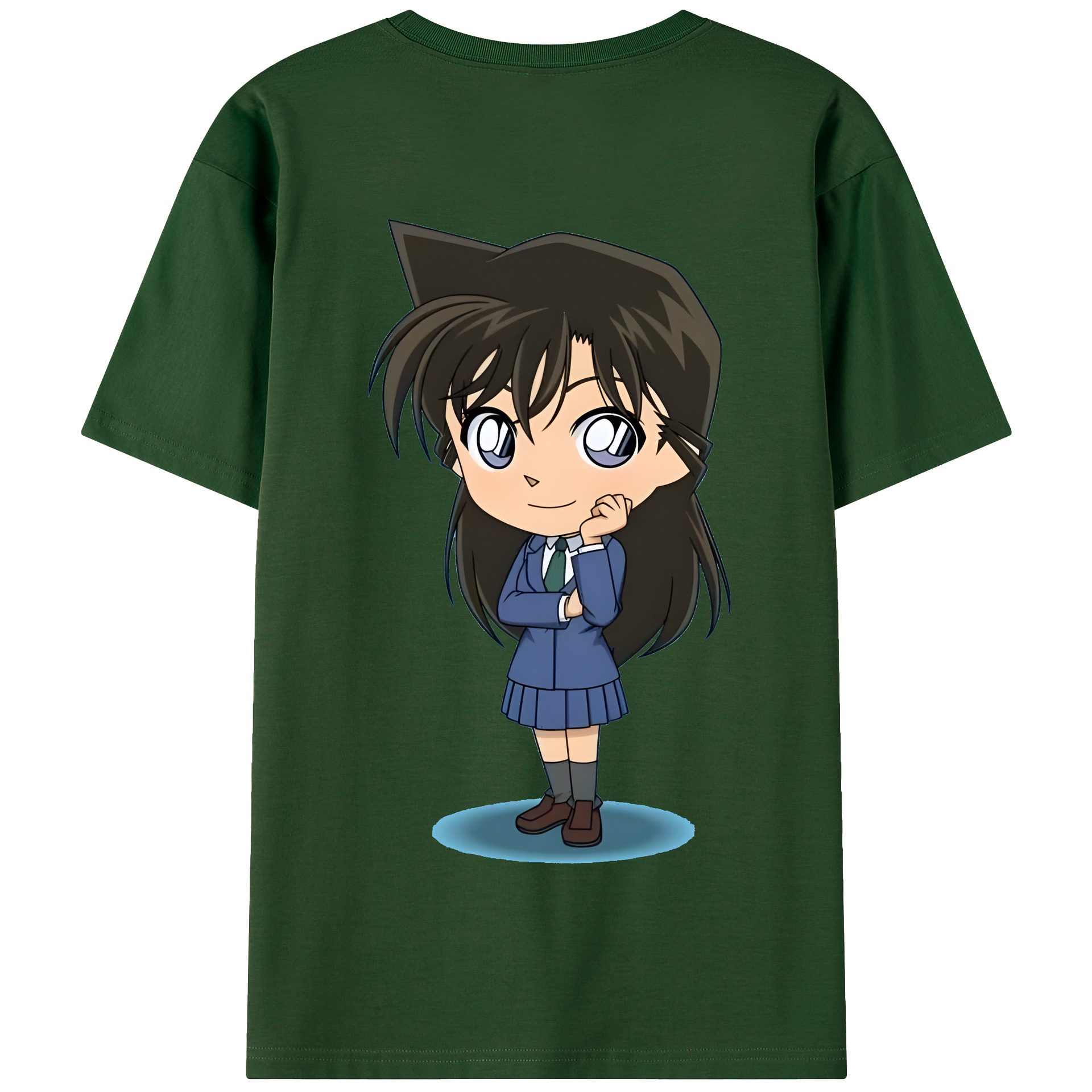 （画像用） 名探偵コナン 毛利 蘭 もうり らん、モーリ ラン Detective Conan Rachel Moore 綿100％半袖Tシャツ（背面プリント）